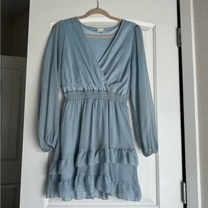 Blue and silver dress